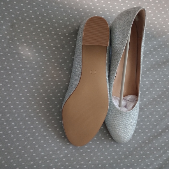 IDIFU Sparkling Silver Chunky Heels Size 8 - 8.5 - Picture 8 of 10